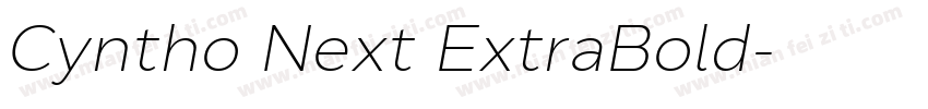 Cyntho Next ExtraBold字体转换